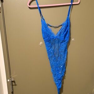 Victoria's Secret Vibrant Blue Lace Slip